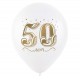 Воздушный шар с рисунком Золотые цифры (Юбилейные), Ассорти Пастель 2 ст.. Размер 30 см